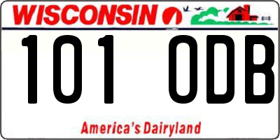 WI license plate 101ODB
