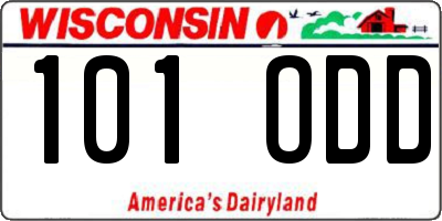 WI license plate 101ODD