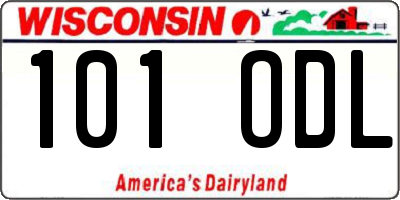 WI license plate 101ODL