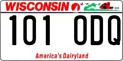 WI license plate 101ODQ