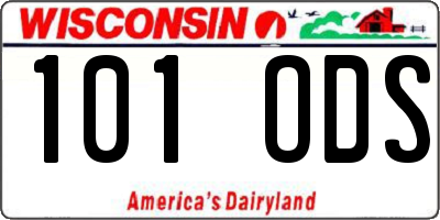 WI license plate 101ODS