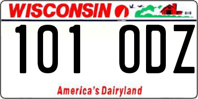 WI license plate 101ODZ