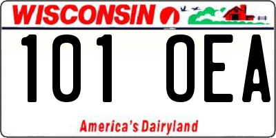 WI license plate 101OEA