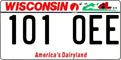 WI license plate 101OEE