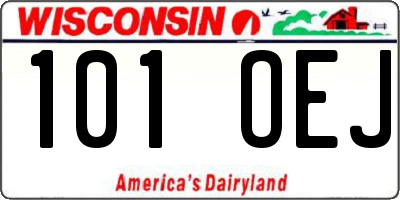 WI license plate 101OEJ