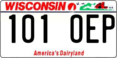 WI license plate 101OEP
