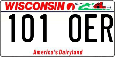 WI license plate 101OER