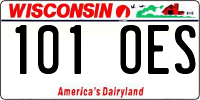 WI license plate 101OES