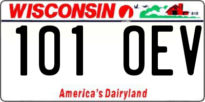 WI license plate 101OEV