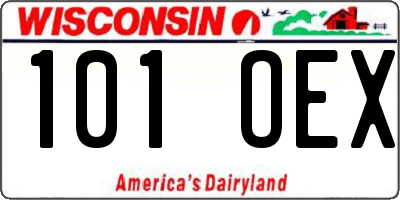 WI license plate 101OEX
