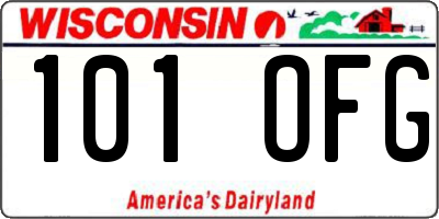 WI license plate 101OFG