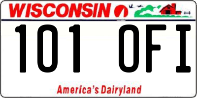 WI license plate 101OFI