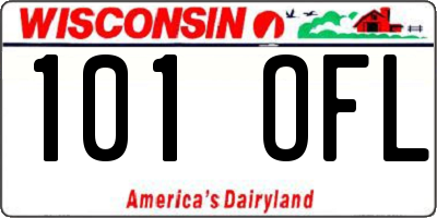 WI license plate 101OFL