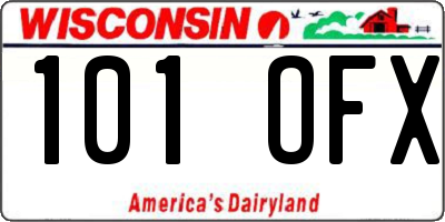 WI license plate 101OFX