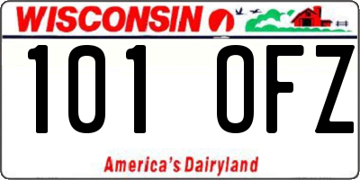 WI license plate 101OFZ