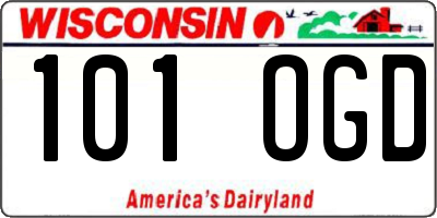 WI license plate 101OGD