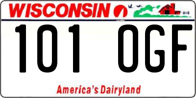 WI license plate 101OGF