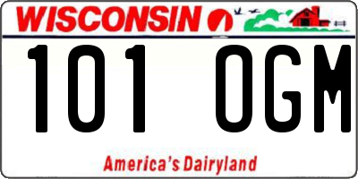 WI license plate 101OGM