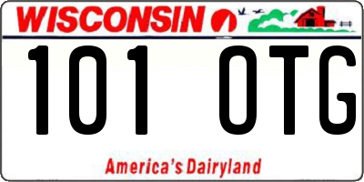 WI license plate 101OTG