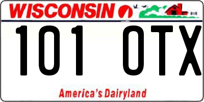 WI license plate 101OTX