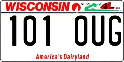 WI license plate 101OUG