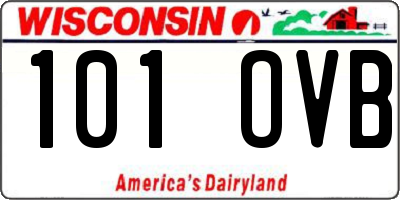 WI license plate 101OVB