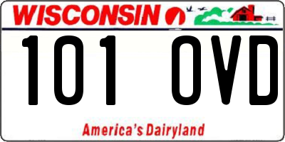 WI license plate 101OVD