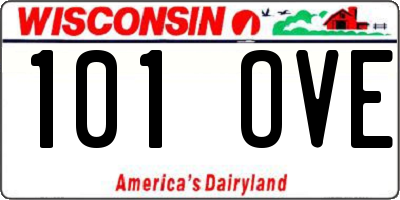 WI license plate 101OVE