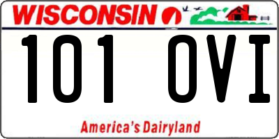 WI license plate 101OVI