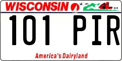 WI license plate 101PIR