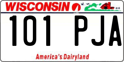 WI license plate 101PJA