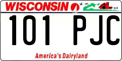 WI license plate 101PJC