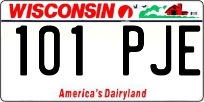 WI license plate 101PJE