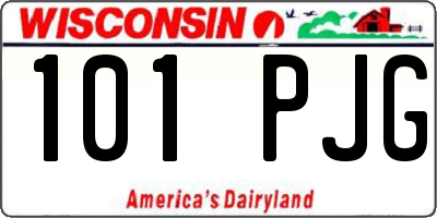 WI license plate 101PJG