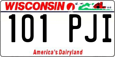 WI license plate 101PJI