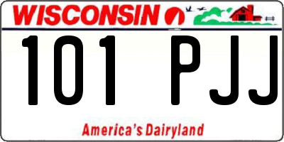 WI license plate 101PJJ
