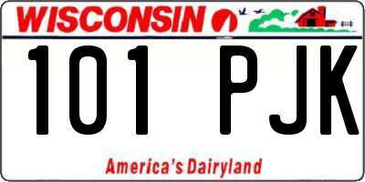 WI license plate 101PJK