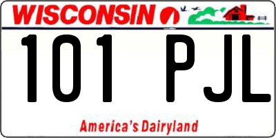 WI license plate 101PJL