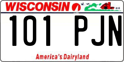 WI license plate 101PJN