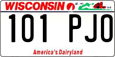 WI license plate 101PJO