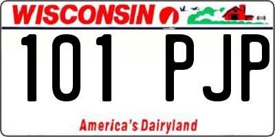 WI license plate 101PJP