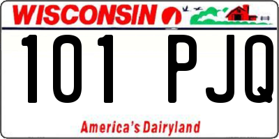 WI license plate 101PJQ