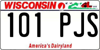 WI license plate 101PJS