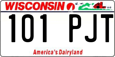 WI license plate 101PJT
