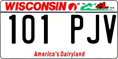 WI license plate 101PJV