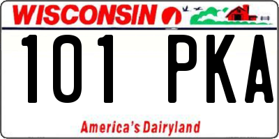 WI license plate 101PKA