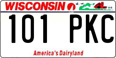 WI license plate 101PKC