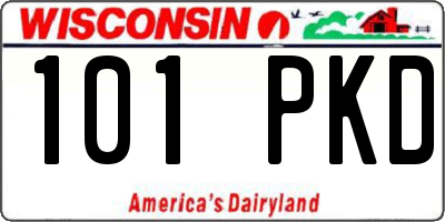 WI license plate 101PKD