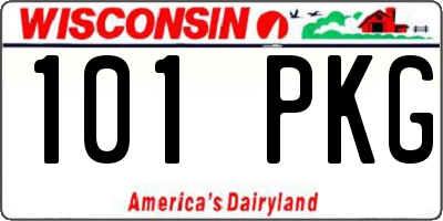 WI license plate 101PKG