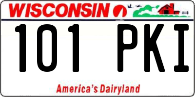 WI license plate 101PKI